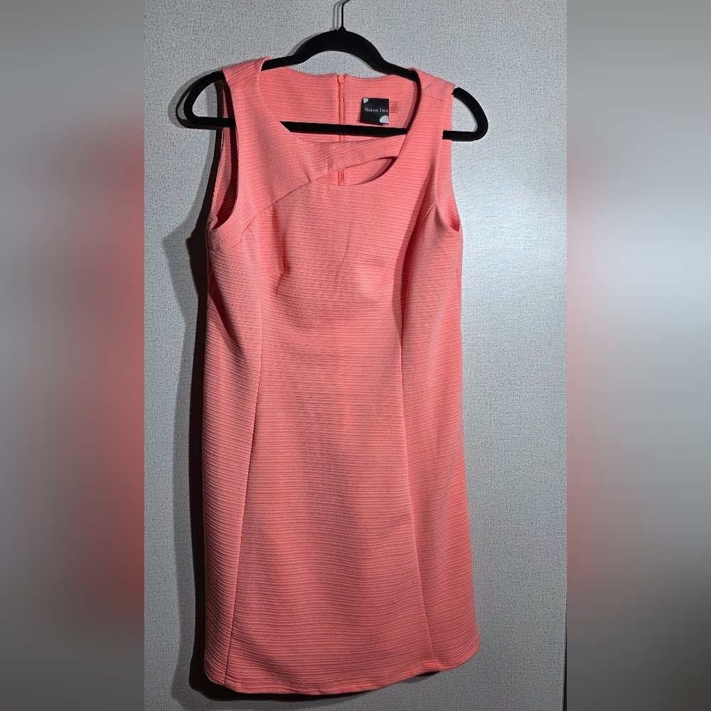 Maison Tara Coral One Shoulder Dress